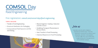 COMSOL: evento online dedicato alla simulazione multifisica per l’industria alimentare